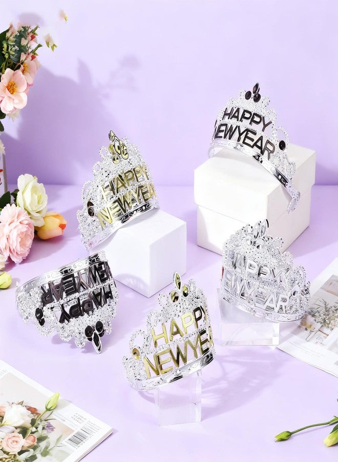 Knitgrip 12 Pcs Happy New Year 2026 Crown Tiara Headband Eve Hats Tiara for Girls Princess Party Favor Headwear Cosplay Accessories - Image 4